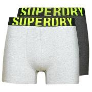 Bokserit Superdry  BOXER DUAL LOGO DOUBLE PACK  EU XXL