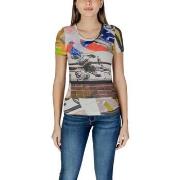 Lyhythihainen t-paita Desigual  TS_COLLAGE 25SWTK14  EU S