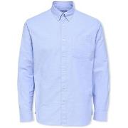 Pitkähihainen paitapusero Selected  Noos Regrick Shirt - Light Blue  E...