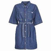 Lyhyt mekko Calvin Klein Jeans  LINEN BOXY BELTED SHIRT DRESS  EU S