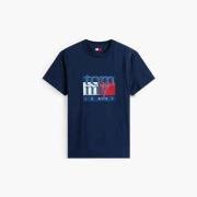Lyhythihainen t-paita Tommy Jeans  TJM SLIM RWB FLAG TEE EX  EU M