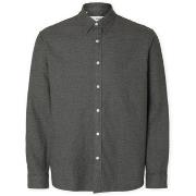 Pitkähihainen paitapusero Selected  Noos Regnoah Shirt - Gray Flannel ...