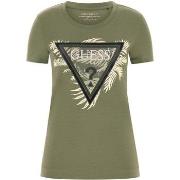 Lyhythihainen t-paita Guess  Cn Ss Triangle Palm Print  EU M