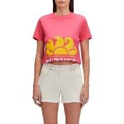 Lyhythihainen t-paita Sundek  Cropped T-Shirt With Maxi Logo Print  EU...