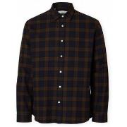 Pitkähihainen paitapusero Selected  Noos Regnoah Shirt - Demitasse/Sky...