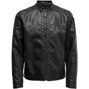 Nahkatakki Only & Sons   MIKE PU RACER JACKET OTW 22012339  EU XXL