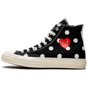 Tennarit Comme Des Garcons  Converse  Play à Pois Noir Haute  40