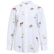 Pitkähihainen paitapusero Object  Jelena Shirt - White Embroidery  FR ...