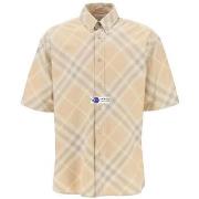 Lyhythihainen paitapusero Burberry  Chemise  Oversized Beige  EU S