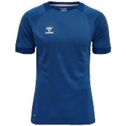 Lyhythihainen t-paita hummel  T-shirt  Lead bleu pour sport  EU XL