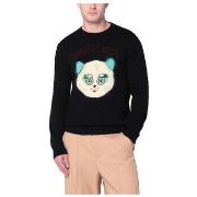 Neulepusero Valentino  Pull  noir avec patch Le Chat de la Maison  EU ...