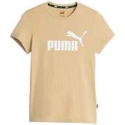 Lyhythihainen t-paita Puma  T-shirt  Essentials Beige  EU S