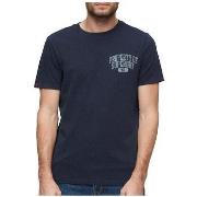 Lyhythihainen t-paita Superdry  T-shirt  Athletic College bleu marine ...