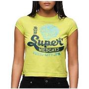 Lyhythihainen t-paita Superdry  T-shirt  Varsity Burnout à manches cou...