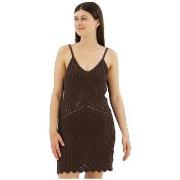 Lyhyt mekko Superdry  Robe  courte en crochet multicolore  EU XL