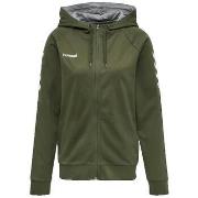 Svetari hummel  Sweatshirt  HMLGO COTTON ZIP HOODIE vert  EU S