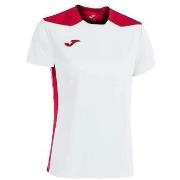 Lyhythihainen t-paita Joma  T-shirt  manches courtes blanc Championshi...