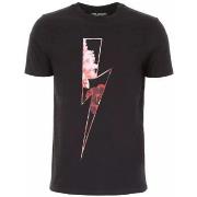 Lyhythihainen t-paita Neil Barrett  T-SHIRT BJT513A BLACK  EU XXL