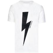 Lyhythihainen t-paita Neil Barrett  T-SHIRT BJT455F WHITE  EU XXL