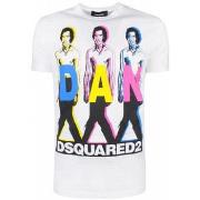 Lyhythihainen t-paita Dsquared  T-SHIRT S74GD0498 WHITE  EU S
