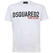 Lyhythihainen t-paita Dsquared  T-SHIRT S74GD0828 WHITE  EU XXL