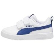 Kengät Puma  Baskets basses  Courtflex V3 V blanches avec accents bleu...