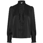 Paita Y.a.s  YAS Frilla Shirt L/S - Black  EU M
