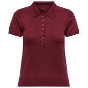 Lyhythihainen poolopaita Only  Polo Catherine - Cabernet  EU S