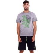 Lyhythihainen t-paita Leone 1947  Man Short Sleeves Indigo  EU XXL