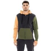 Fleecet Leone 1947  Man Hoody Full Zip Color Block  EU XXL