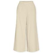 Housut Vila  Prisilla Trousers - Super Light Natural Melange  FR 34