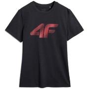 Lyhythihainen t-paita 4F  KOSZULKA4FM2257CZARNALOGOCZERWONEK020S  EU L