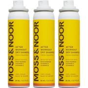 Moss & Noor After Workout Dry Shampoo Pocket Size 3 pack - 240 ml
