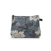 Ceannis Cosmetic Medium Denim Blue Flower Linen 23*19*1 cm