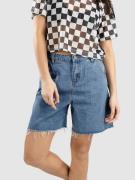 Blue Tomato Pleated Denim Shortsit sininen