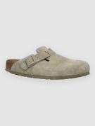 Birkenstock Boston Suede Leather Narrow Sandaalit vihreä