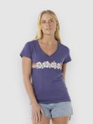 Rip Curl Keepsakes V-Neck T-Paita sininen