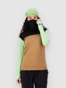 Mons Royale Yotei Merino High Neck Kerrastopaita vihreä