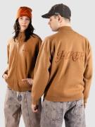 Jacker Classic Zip Knit Neule ruskea