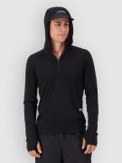 Mons Royale Temple Merino Long Sleeve Hood Aluskerrastopaita musta