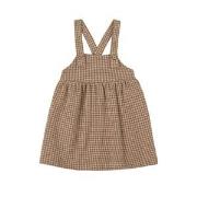 1+ in the family Checked Pinafore Dress Caramel 3-6 Months