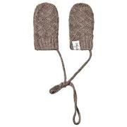 Little Jalo Knitted Baby Mittens Wood Brown 74/80 cm