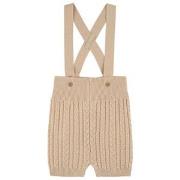 Buddy & Hope Mini Cable Knit Shorts With Suspenders Off-white 62/68 cm