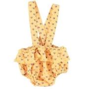 Piupiuchick Heart Printed Bloomers With Shoulder Straps Yellow 6 Month...