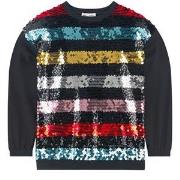 Sonia Rykiel Sequin Stripe Sweatshirt Black