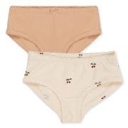 Konges Sløjd 2-Pack Basic GOTS Panties Cherry/ Toasted Almond 7-8 Year...