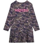 Kenzo Printed Branded Dress Plum 14 Years