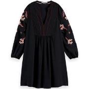 Scotch & Soda Embroidered Floral Dress Black 4 Years
