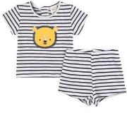 Carrément Beau Baby Lion T-shirt And Shorts Set White 3 Months