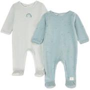 Absorba 2-Pack Footed Baby Body Blue 6 Months